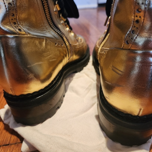 The Office of Angela Scott Mr. Bernard combat boot gold 39.5/US9.5 - Picture 7 of 7